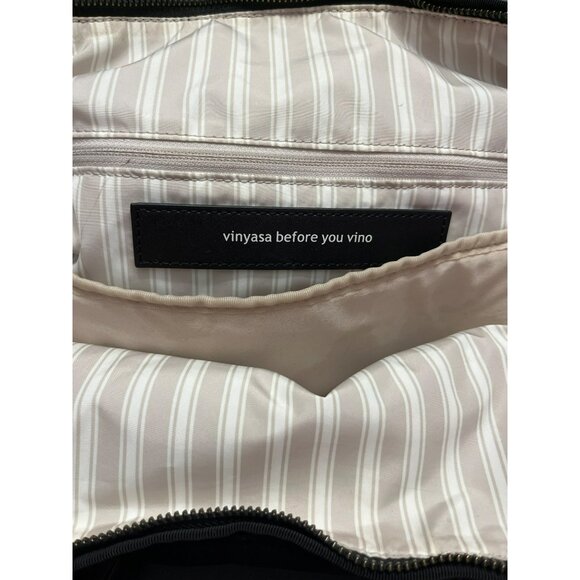 LULULEMON Vinyasa To Vino Black Leather Ex Large Gym Shoulder Bag - Picture 4 of 12